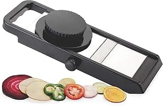 Ganesh Adjustable Plastic Slicer, 1-Piece, Black/Silver