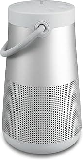 Bose SoundLink Revolve+ (Series II) Bluetooth Speaker, Portable Speaker with Microphone, Wireless and Water Resistant with 360 Degree Sound, Long Lasting Battery and Handle, Silver