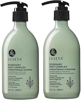 Luseta Rosemary Mint Strengthening Shampoo and Conditioner Provide Nourishment & Smoothness for Thin Hair,Reduce Frizz and Add Shine for All Hair Types 16.9oz×2