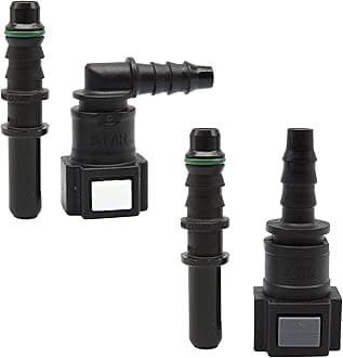 HiSport Straight & Degree Fuel Line Hose Quick Release Connect - 7.89mm 5/16 T8 in Male&Female Nylon Push-On Connector