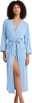 M&M Mymoon Womens Cotton Robe Soft Kimono Spa Knit Bathrobe Lightweight Long