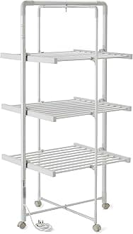 Easylife XL Heated Clothes Airer with Timer, 3 Tier, Drying Racks, Clothes Horse, Laundry Rack, Dry Quickly & Gently h147cm x w72cm x d67cm - Fully Guaranteed