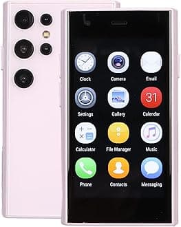 3.0 Inch Mobile Phone, S23 Pro Mini Smartphone with 2GB 16GB ROM Storage, Ultra Thin Android8.1 Unlock Cellphone, 3D Glass Screen, 1000mAh Battery for Adults Kids (Violet)