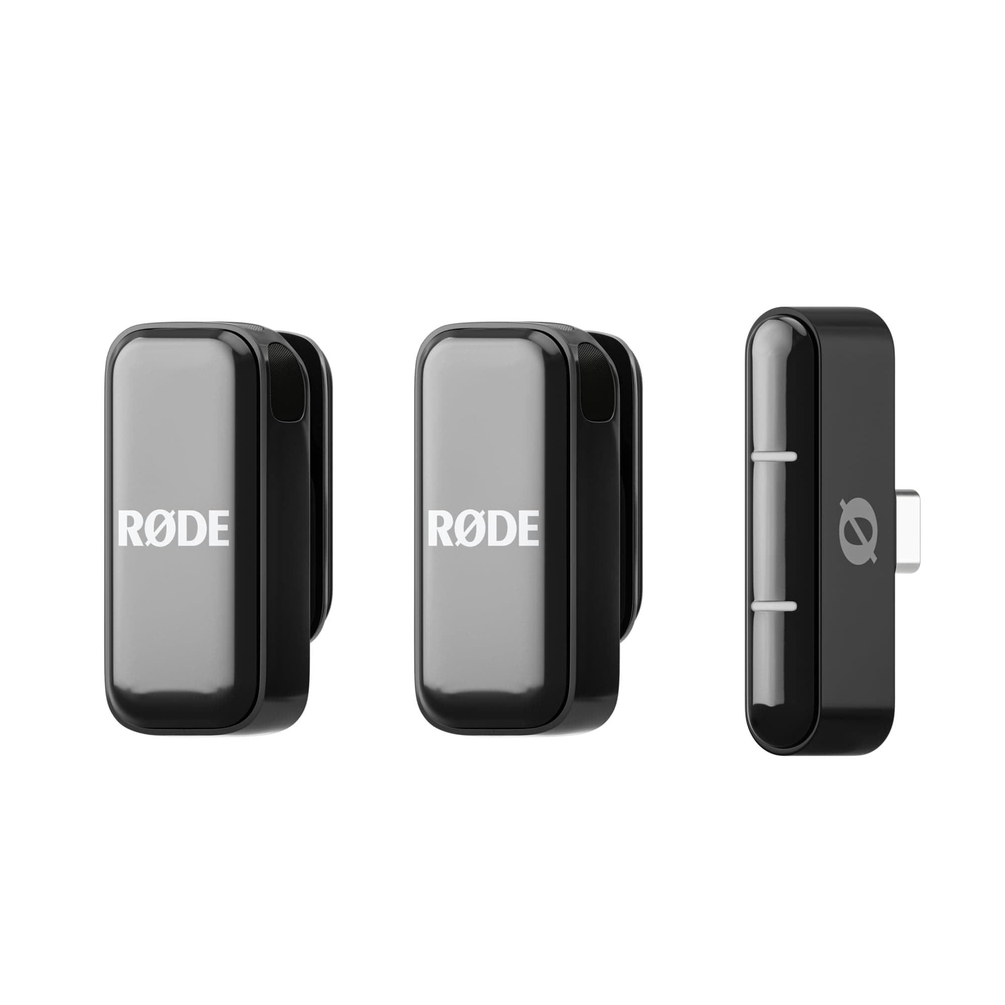 RØDE Wireless Micro - Compact Wireless Microphone, Two Mics with Charge Case for Smartphone Content Creation - USB-C, Black