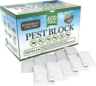 Eco Defense Pest Control Pouches - All Natural - Repels Rodents, Silverfish, Spiders, Roaches, Ants, Squirrels, & Other Pests