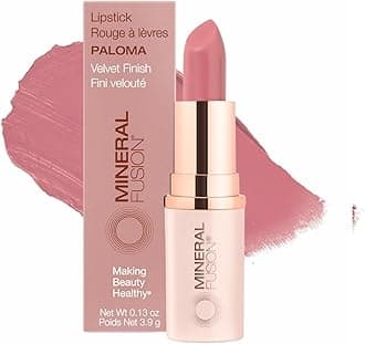 Long-Lasting Lipstick, Vivid & Smudge-Free Lip Color with Avocado Oil, Cocoa Seed Butter, Free of FD&C Dyes, Paraben and Gluten, Paloma