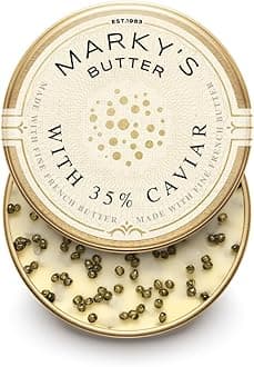 Marky’s Premium Sturgeon Caviar Butter - 3.5 oz / 100 g - 65% French Butter/ 35% Sturgeon Caviar – GUARANTEED OVERNIGHT