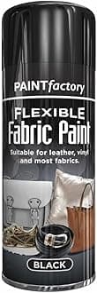 Flexible Fabric Paint Spray Black 200ml leather vinyl etc