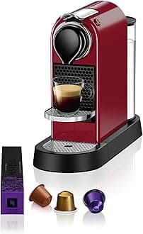 CitiZ Coffee Machine by Nespresso - Cherry Red Design, Sleek Automatic Brewing, UAE Version