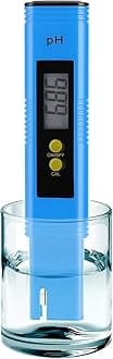 PH Meter for Water Hydroponics Digital PH Tester Pen 0.01 High Accuracy Pocket Size with 0-14 PH Measurement Range for Household Drinking, Pool and Aquarium