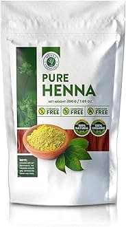 Natural Henna Hair Color Dye, 100% Pure Henna Powder for Hair Growth Organic (200g/7.05 ounce, Brown Red)