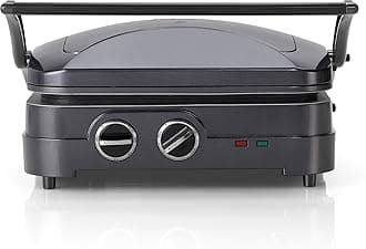Grill and Griddle, Sandwich toaster, panini press, contact grill, electric griddle, Non-stick removable plates, dishwasher safe, Health grill, less oil, Midnight Grey