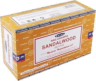 TRUMIRI Sandalwood Incense Sticks - Total 180 Insence-Sticks and Incense Stick Holder Bundle Insence Insense Satya Incense