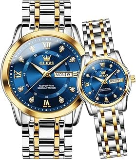 Couple Watch Valentines Couple Matching Watches His and Her Couple Set Wrist Watch Men and Women Lovers Wedding Romantic Gifts Set of 2