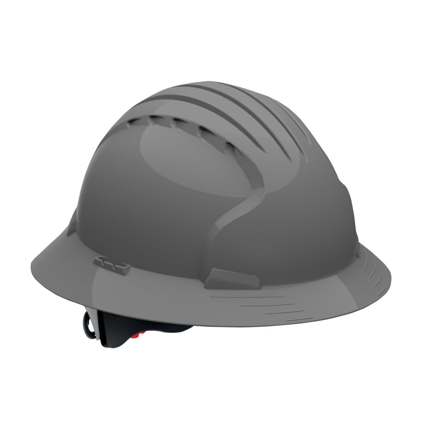 Evolution Deluxe 6161 280-EV6161V-40 Vented Full Brim Hard Hat with Ratchet Suspension, Gray