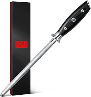 SHAN ZU Honing Steel 20CM Japanese Knife Sharpening Steel High Carbon Sharpening Rod Professional Kitchen Knife Sharpener for Kitchen Knife