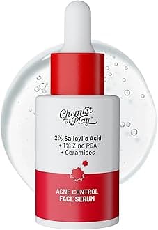 Chemist At Play 2% Salicylic Acid Face Serum for Acne | Serum for Acne and Dark Spots | Improves Skin Texture | Controls Excess Oil | Lightweight, Non-Comedogenic | For Men & Women | 30 ml