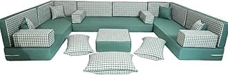 arabicsofa Middle Eastern Moroccan Majlis Seating – U Shaped Arabic Floor Cushion for Living Room – Sectional Sofa Set