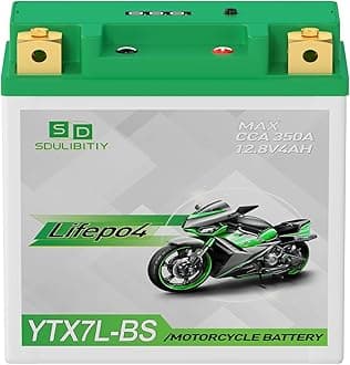 YTX7L-BS Motorcycle Battery Lithium LiFePO4 12V 4Ah 300A Powersports Battery Replaces YTX5L-BS YTZ7S-BS YTX4L-BS YTZ5S-BS for ATV, UTV, 4 wheeler, PWC, Seadoo, Polaris and Generator Battery