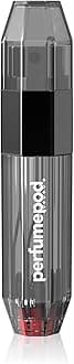 Perfume Pod Crystal- Perfume Atomizer|Lightweight, Refillable and Portable Spray Bottle| Patented Genie-S Technology|Carry during Travel, to Gym and to Office| TSA approved |Capacity- 5 ml|Black