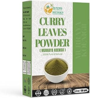 Herbs Botanica Curry Leaf Powder 100% Natural Grown Dried 5.3 oz | Promotes Hair Growth Formulation | Strong Hair | Hair Volume | Thicker Hair No Chemical