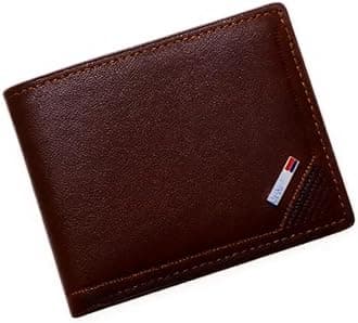 New Men's Wallet Short Wallet Thin Multi Card Purses Capacity Horizontal Business Soft Leather Clip (Coffee Brown)