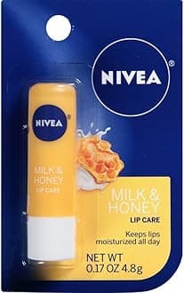 NIVEAA Kiss of Milk & Honey Natural Defense & Soothing Lip Care 0.17 oz (Pack of 5)
