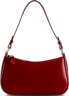 Shoulder Bags for Women Leather Hobo Sling Tote Handbag Retro Clutch Purse with 2 Removable Straps and Zipper Closure