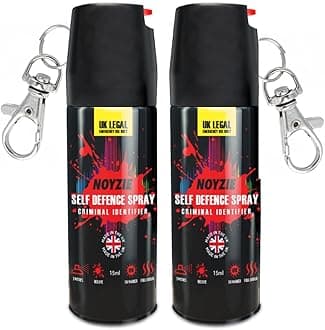 Self Defence Spray UK Legal Pepper Spray Alternative for Men & Women with UV Marking & Keychain - Criminal Identifier Spray for Personal Protection TWIN PACK 15ml