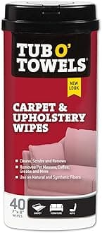 Federal Process Tub O' Towels 7 x 8-inch 40 kg Heavy Duty Carpet and Upholstery Wipes