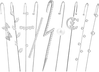 Hook Earrings for Women Helix Hook Earrings Wrap Snowflake Rhinestone Lightning Bolt Piercing Jewelry Trendy Birthday Gifts