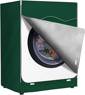 AlaSou Washing Machine Cover/Front Load Washer Protection for Home Laundry,Universal Fit for Most Front Loading Washers and Dryers(Green,L)