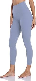 HeyNuts Essential/Pure & Plain High Waist Compression Leggings - Soft Workout Athletic Yoga Leggings - 25"