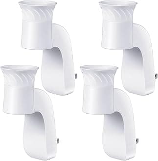 4 Pack Wall Fragrance Plug in Compatible with Bath and Body Works WallFlower Refills, ETL Certified, Rotatable, Precise Scent Adjustable Fragrance Control Diffuser Plug for Home, Office (White)