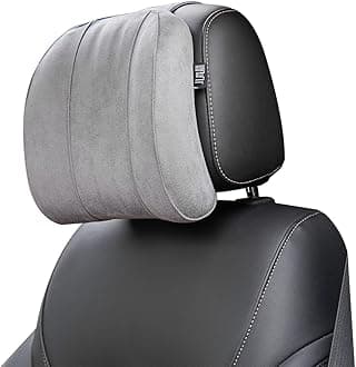 Premium Car Headrest Pillow Suede Memory Foam Neck Support for Drivers Ergonomic Auto Pillow with Slow Rebound Comfort
