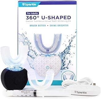 U Shaped Electronic Toothbrush U-Shape & LED Teeth Ultra Whitening Kit 35% Carbamide Peroxide Gel Syringe