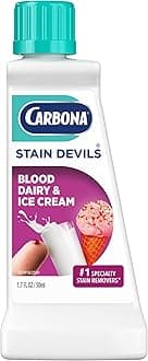 Carbona Stain Devils® #4 | Blood, Dairy & Ice Cream | Professional Strength Laundry Stain Remover | Multi-Fabric Cleaner | Safe On Skin & Washable Fabrics | 1.7 Fl Oz, 1 Pack