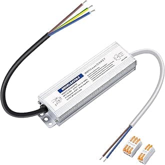 Waterproof IP67 24V Power Supply 36W 1.5A, LED Driver, 110V AC to 24V DC Converter, Ideal for Indoor and Outdoor, Marine, and Industrial LED Lighting Applications