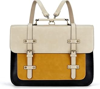 Laptop Bag for Women Vegan Leather Messenger Bag Fashion Briefcase Backpack 15.6 inch Computer Satchel Bag