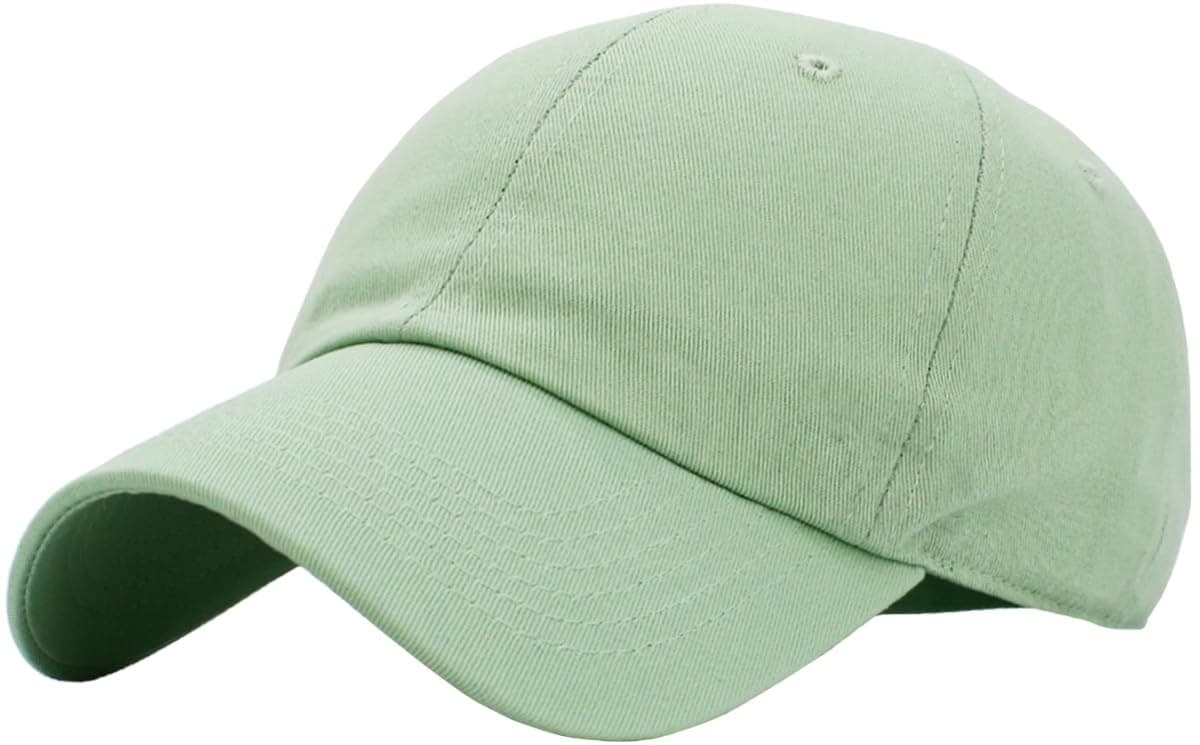 Classic Unisex Cotton Adjustable Low Crown Baseball Cap – Plain Dad Hat