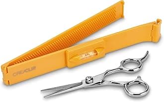 Original CreaClip MEDIUM and Scissors For FINE, THIN HAIR - As seen on Shark Tank - Hair Cutting Tool for Layers Bangs Split Ends Kids Hair Cut, Hair Cutting Guide (Set of 2)
