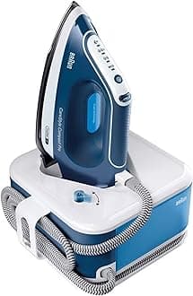 Braun CareStyle Compact Pro IS2565BL, Steam Iron with FreeGlide 3D Technology, iCareMode, Eco and Turbo Modes, Vertical Steaming, Anti-Drip, 1.5L Water Tank, 2400W, Blue