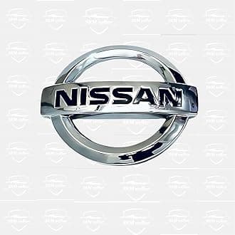 SKM Car Emblem Chrome Finish Oval Shape Logo Monogram Sticker Compatible with Nissan Sunny (Grill Logo)