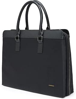 MOKOBARA Briefcase Pro | Laptop Briefcase | Fits 16 Inch Laptop, 9L Capacity | Water-Resistant Nylon & Vegan Leather, 1.4 kg | Ideal for Work & Business Travel