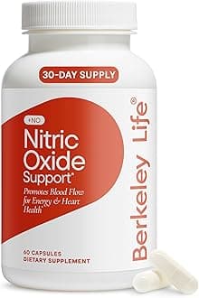 - Berkeley Life Nitric Oxide Support Supplement - Nitric Oxide Booster for Men & Women - Blood Flow & Circulation with Beet Root Powder to Support Energy, Heart Health & Healthy Blood Pressure- 60 Count