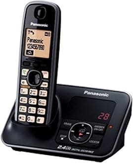 Single Line 2.4GHz KX-TG3721BX Digital Cordless Landline Phone (Black)