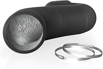 AC Infinity Flexible 12-Inch Aluminum Ducting, Heavy-Duty Four-Layer Protection, 8-Feet Long for Heating Cooling Ventilation and Exhaust