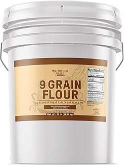 Unpretentious 9 Grain Flour 5 Gallon Bucket (400 Ounce)