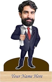 Incredible Gifts Personalized Caricature for Engineer with Custom Name (Table Top)