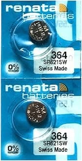 Renata 364 SR621SW Silver Oxide Watch Battery 1.55V (2 Pack)